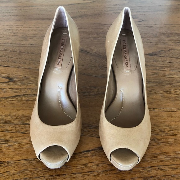 BCBGMAXAZRIA Sand Leather Ma-Dune Peep-toe Heels - Picture 7 of 15